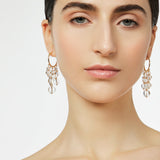 Hoop and spheres earrings Clorofilla - White - Sodini Bijoux