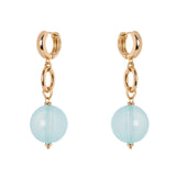 Hoop and dangling sphere earrings Clorofilla - Turquoise - Sodini Bijoux