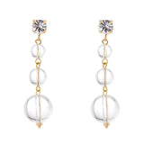 Three spheres earrings Clorofilla - White - Sodini Bijoux