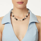 Collana con perle, boule e sferette Matilda - Nero - Sodini Bijoux