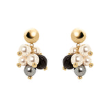 Orecchini con pendente a grappolo Matilda - Nero - Sodini Bijoux