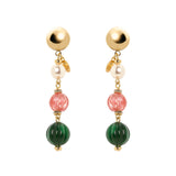 Orecchini con pendente a tre elementi Matilda - Multicolor - Sodini Bijoux