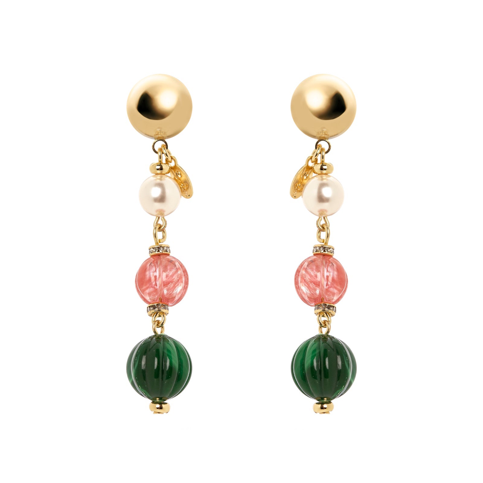 Orecchini con pendente a tre elementi Matilda - Multicolor - Sodini Bijoux