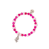 Bracciale elastico sfere, anelli e rosa Summer Bouquet - Rosa - Sodini Bijoux