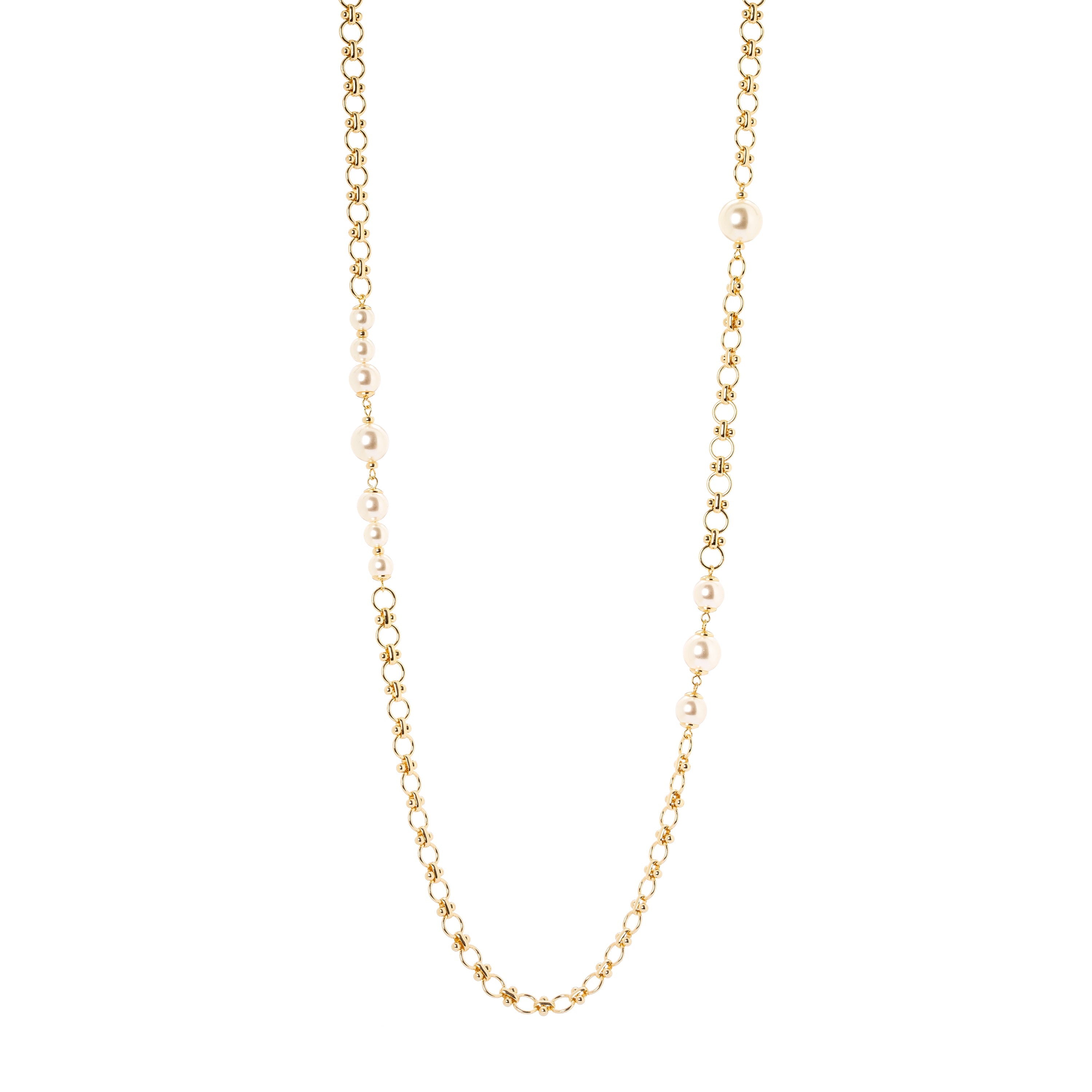 Collana lunga catena e perle Ninive - Oro - Sodini Bijoux
