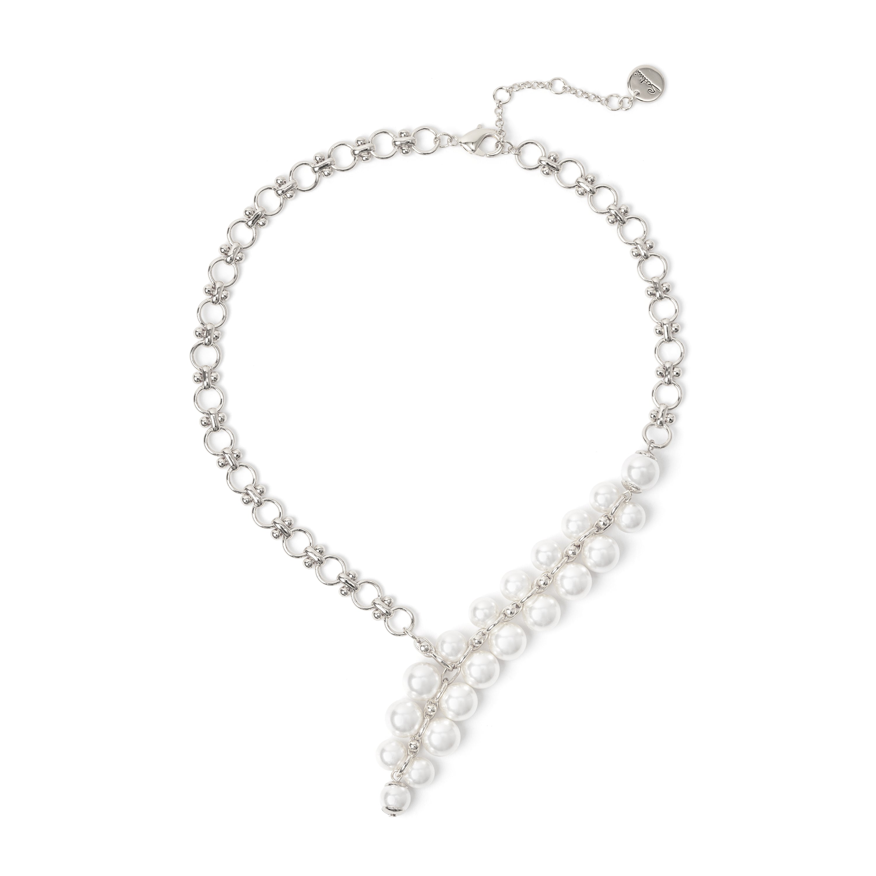 Collana corta con segmento di perle Ninive - Argento - Sodini Bijoux