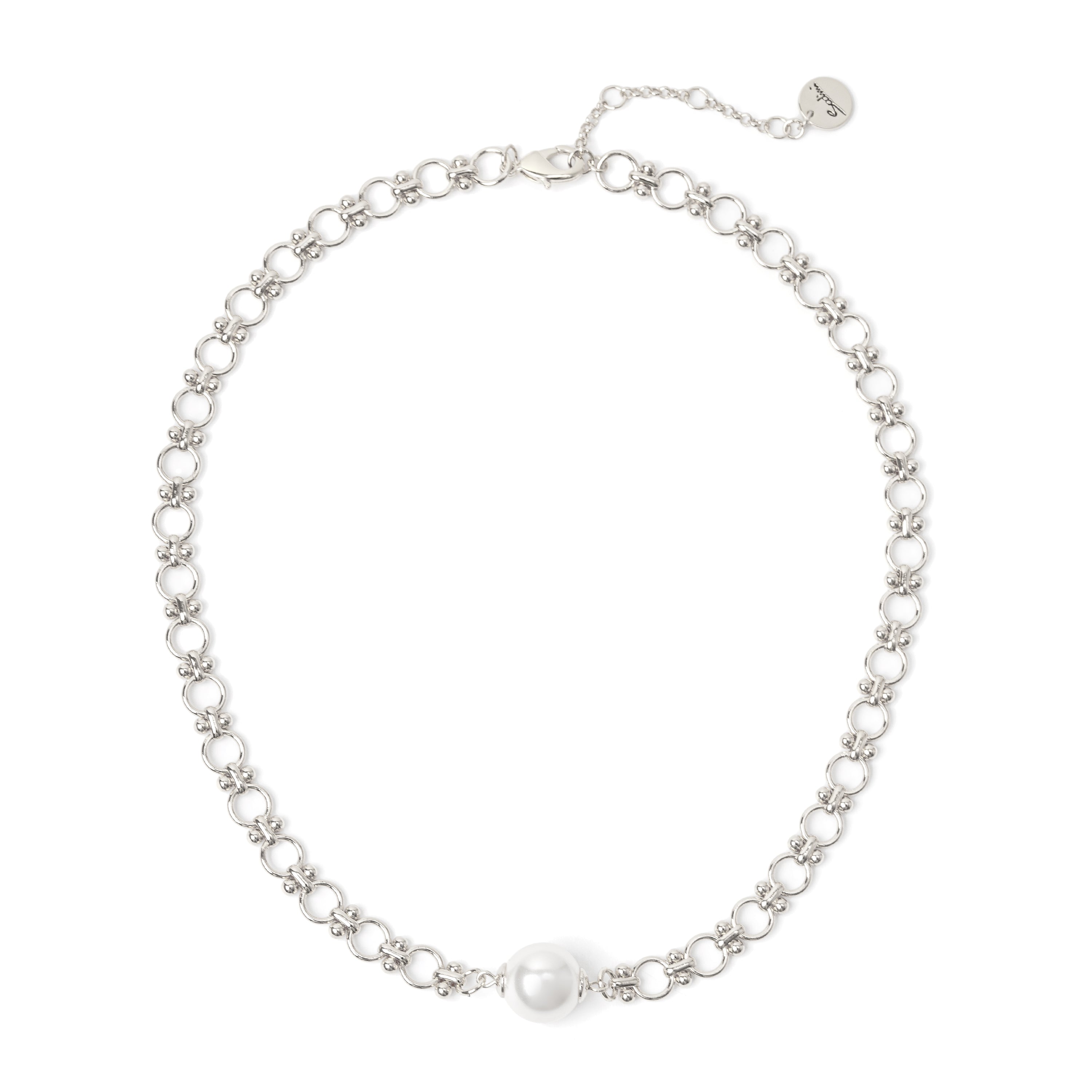 Collana corta catena e perla Ninive - Argento - Sodini Bijoux