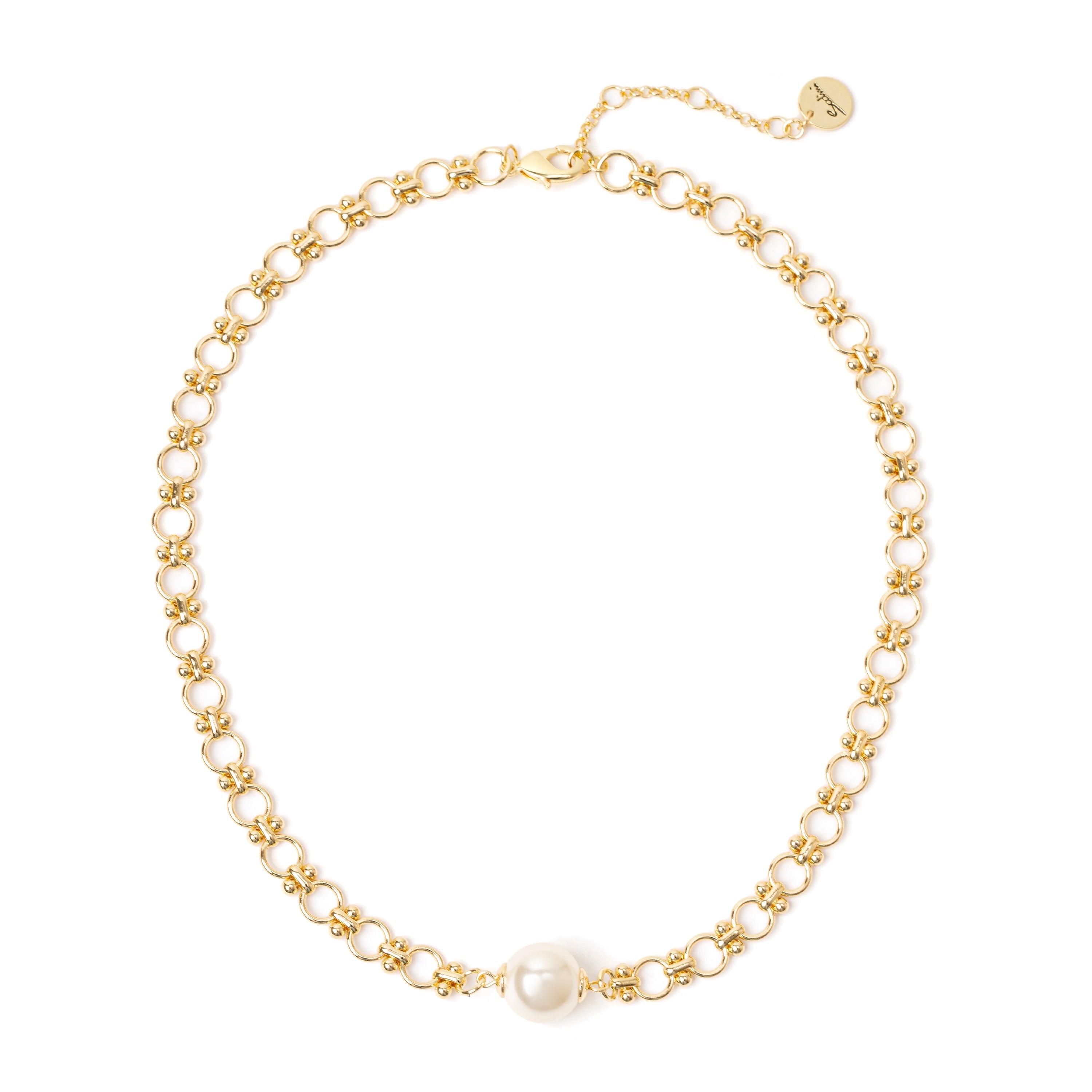 Collana corta catena e perla Ninive - Oro - Sodini Bijoux