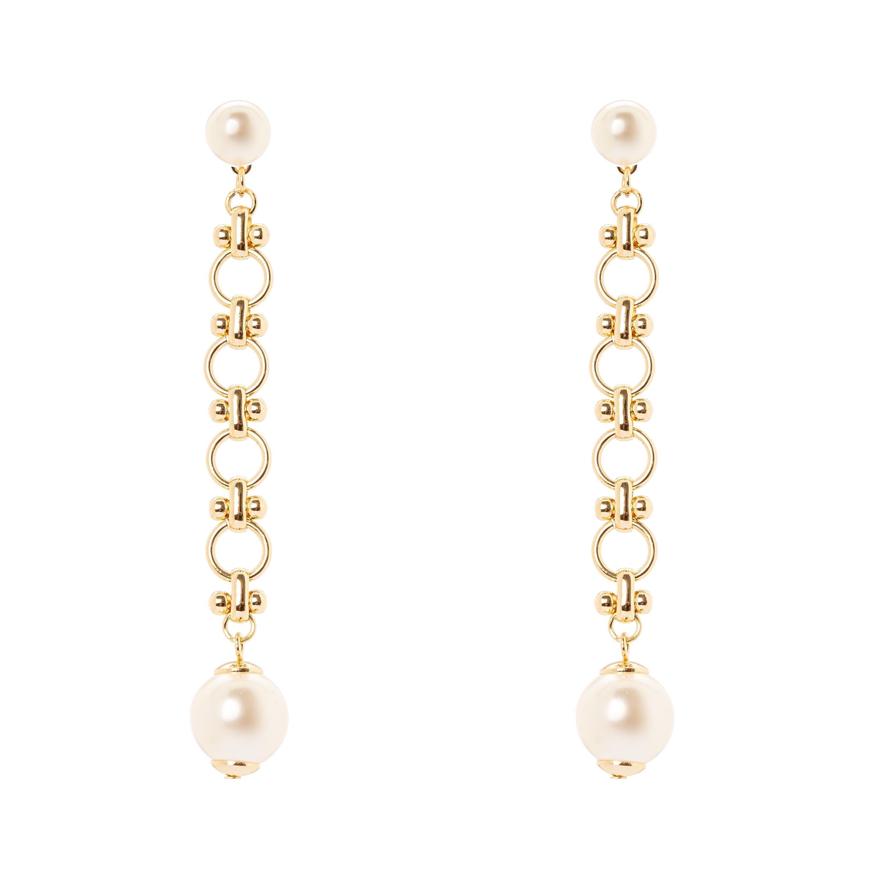 Orecchini catena e due perle Ninive - Oro - Sodini Bijoux