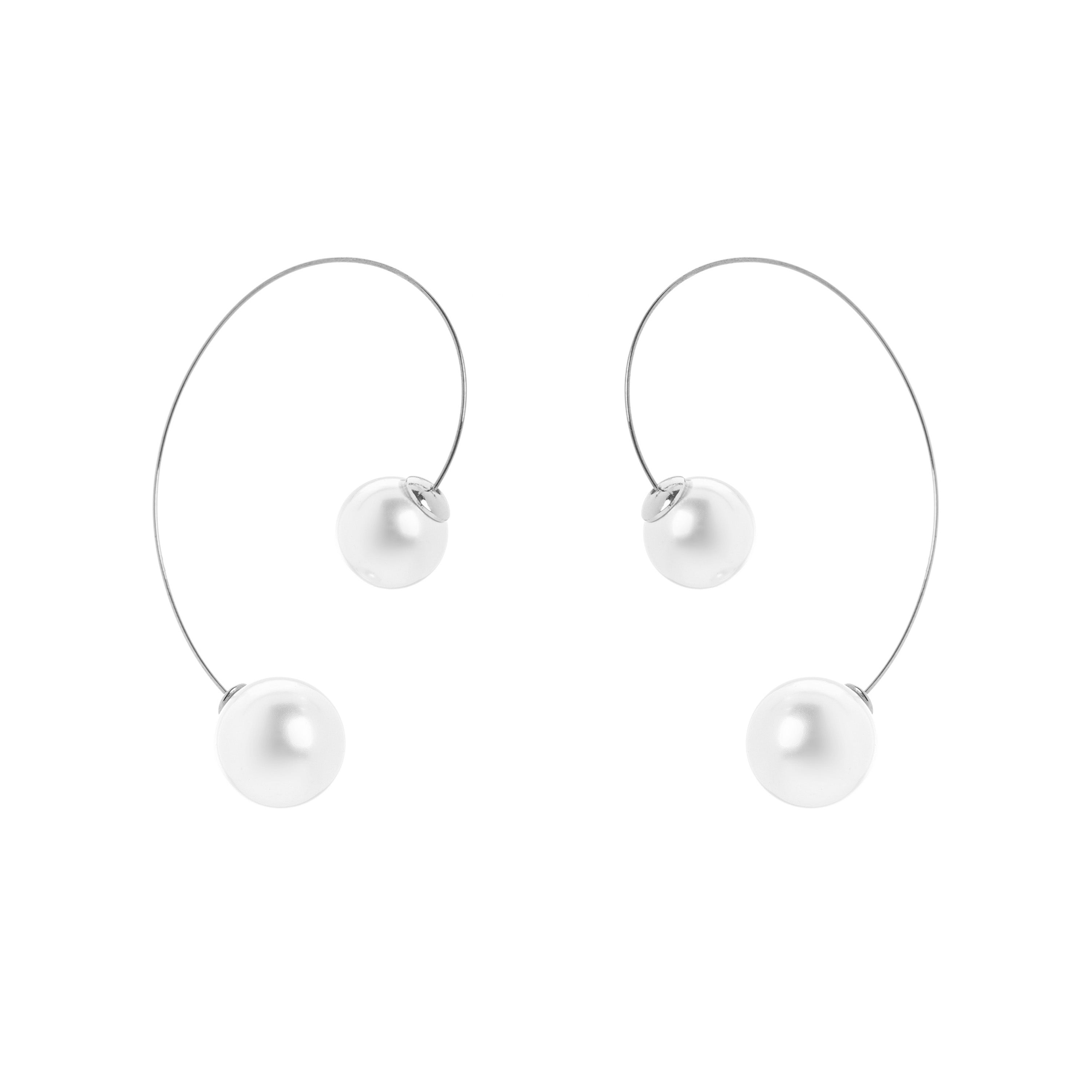 Orecchini ad arco pendente Ninive - Argento - Sodini Bijoux