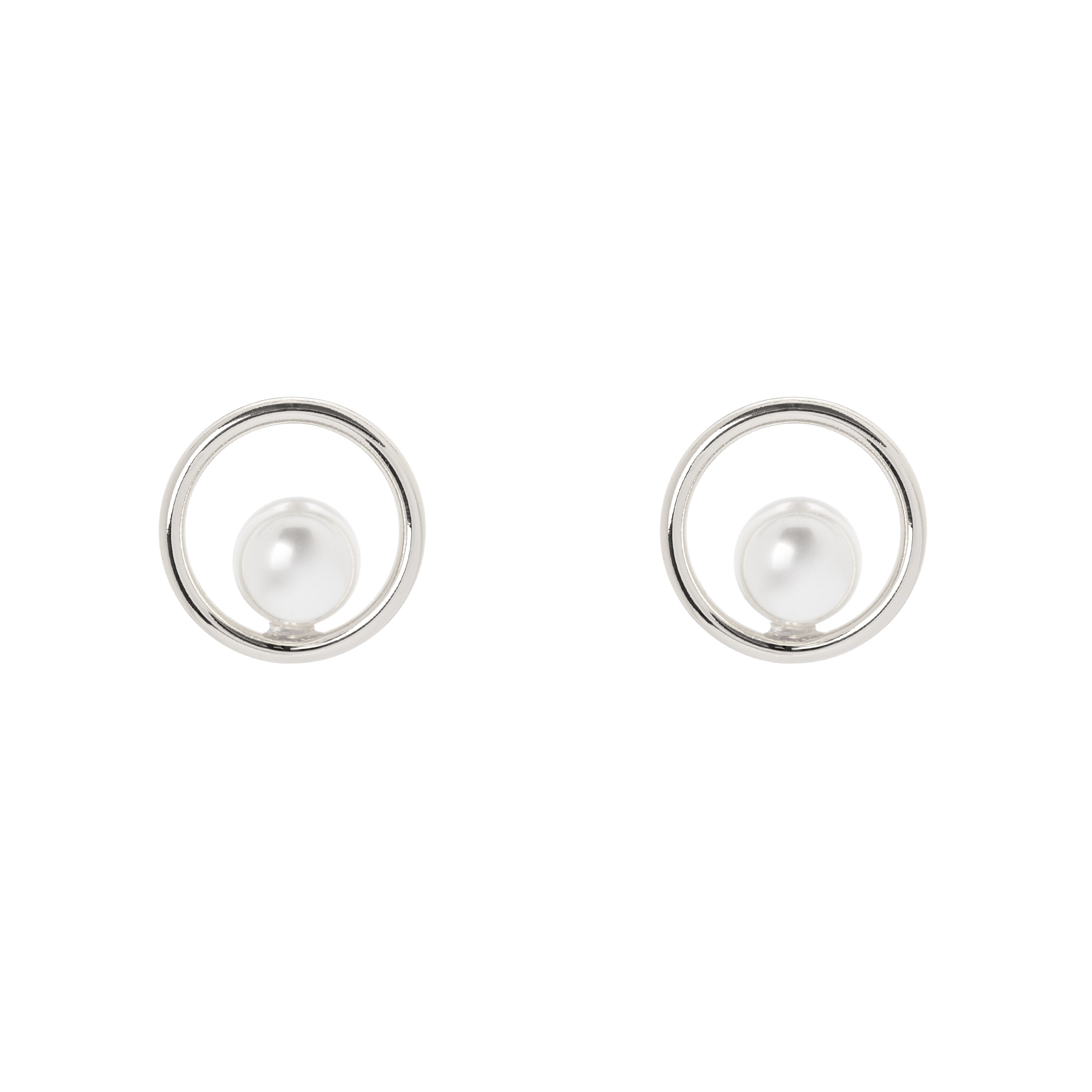 Orecchini perla in cerchietto Ninive - Argento - Sodini Bijoux