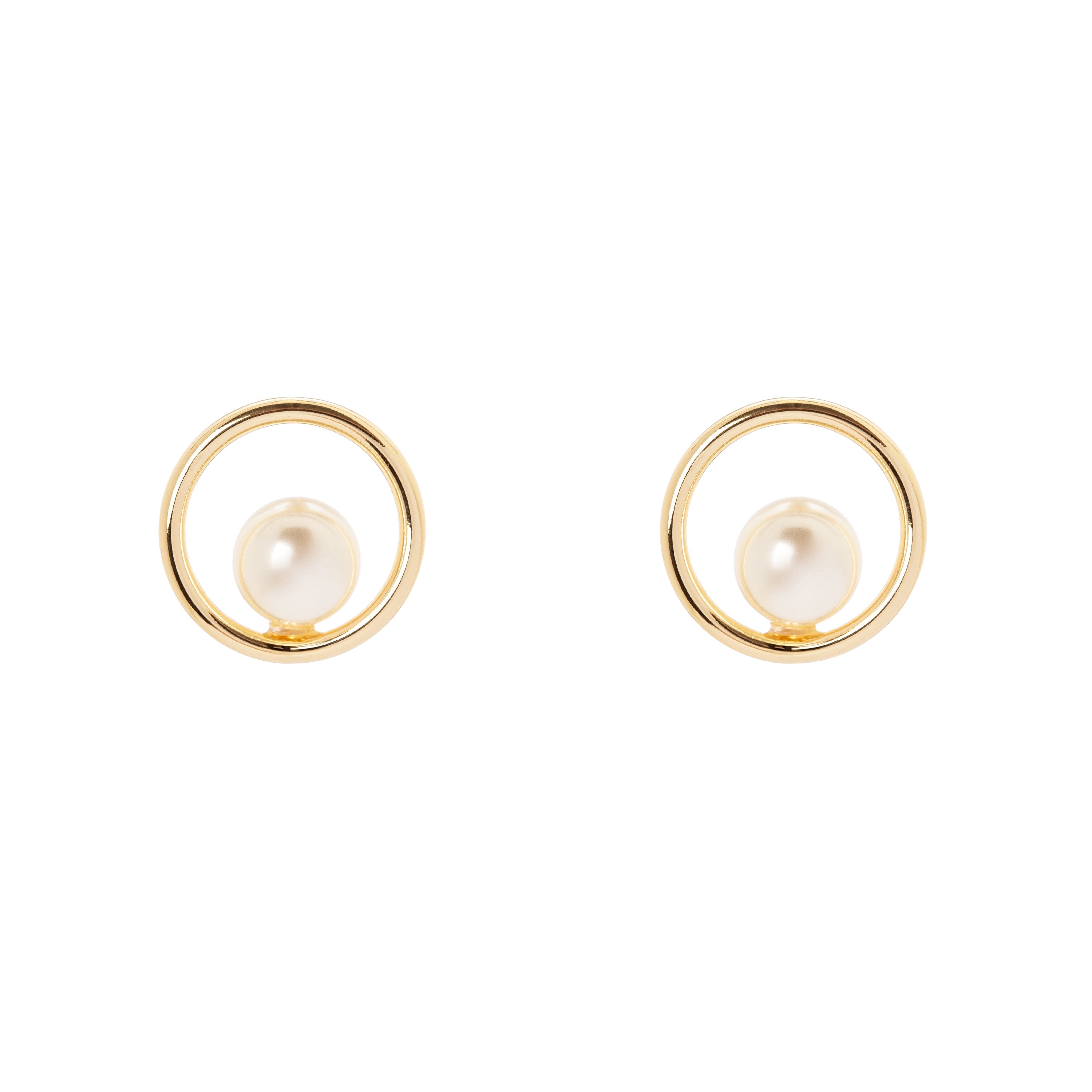 Orecchini perla in cerchietto Ninive - Oro - Sodini Bijoux