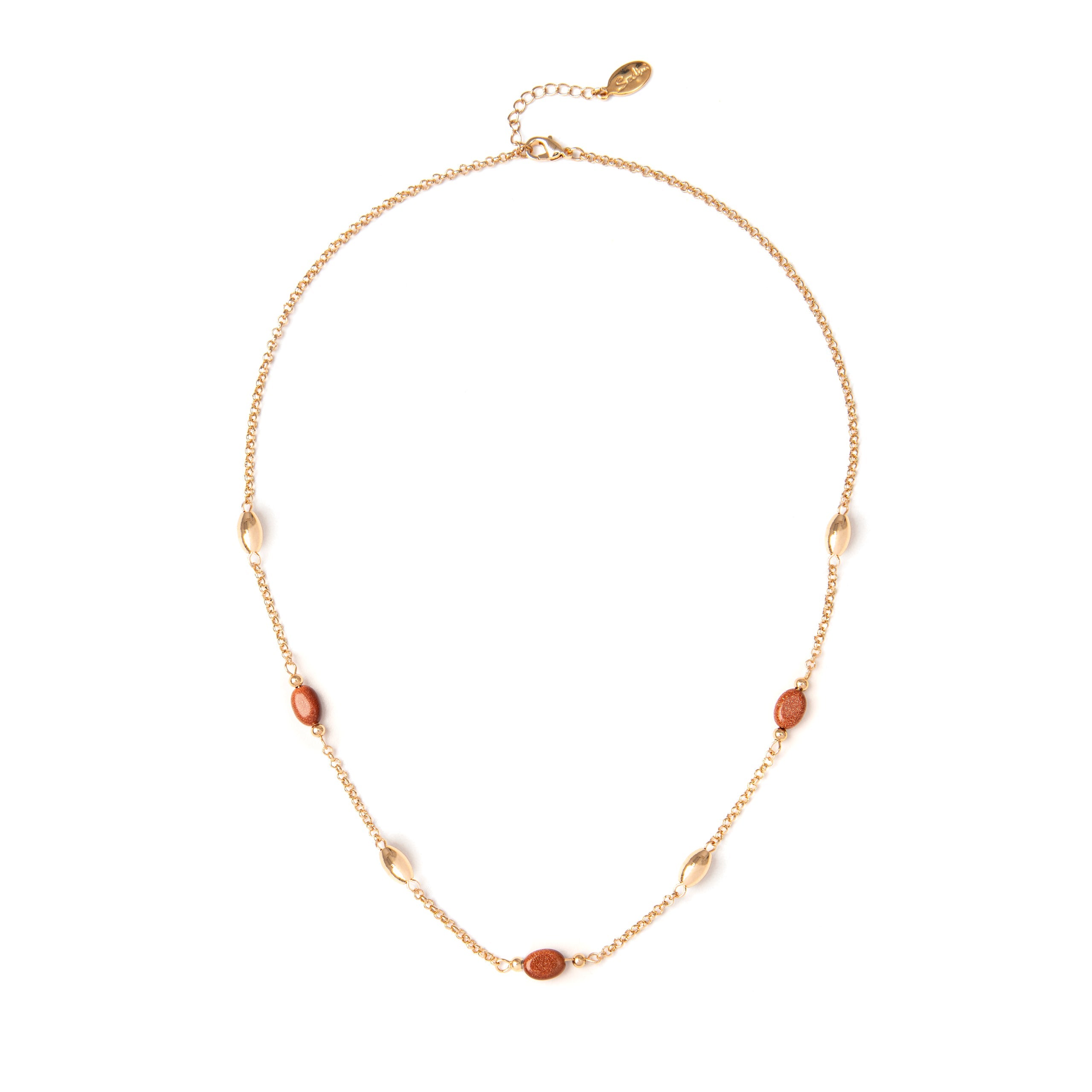 Collana con chicchi dorati e bonbon Venus - Cotto - Sodini Bijoux