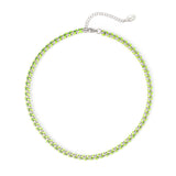 Girocollo rodio Fusion - Verde chiaro - Sodini Bijoux