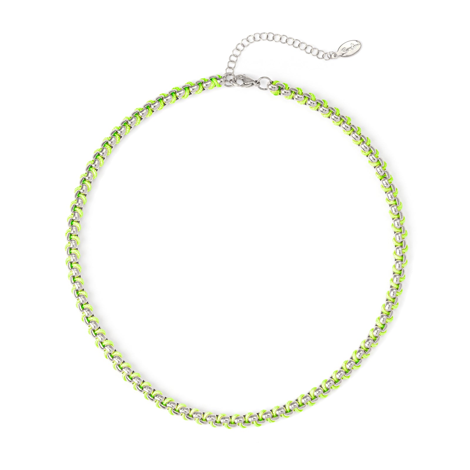 Girocollo rodio Fusion - Verde chiaro - Sodini Bijoux