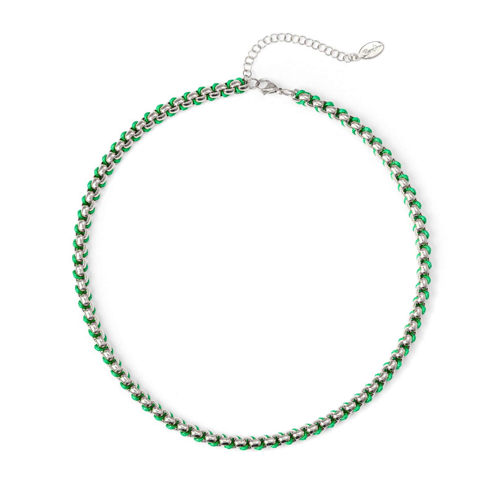 Girocollo rodio Fusion - Verde - Sodini Bijoux