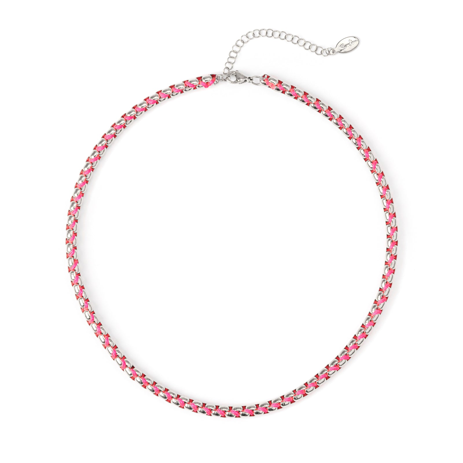 Girocollo rodio Fusion - Fucsia - Sodini Bijoux