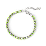 Bracciale rodio Fusion - Verde chiaro - Sodini Bijoux