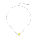 Choker with two cubes Candy - Green and orange - Sodini Bijoux