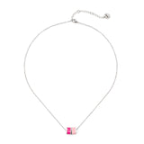 Choker with two cubes Candy - Pink and Fucsia - Sodini Bijoux
