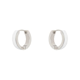 Piccoli orecchini a fascia Candy - Bianco - Sodini Bijoux