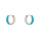 Piccoli orecchini a fascia Candy - Blu - Sodini Bijoux
