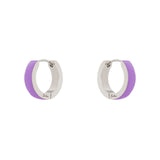Piccoli orecchini a fascia Candy - Viola - Sodini Bijoux