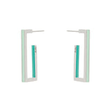 Orecchini a cerchio geometrico Candy - Acquamarina - Sodini Bijoux