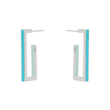 Orecchini a cerchio geometrico Candy - Blu - Sodini Bijoux