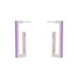 Orecchini a cerchio geometrico Candy - Viola e rosa - Sodini Bijoux