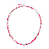 Collana corta Fusion - Rodio e fucsia - Sodini Bijoux