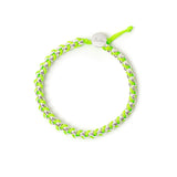 Bracciale catena e cordino Fusion - Rodio e verde - Sodini Bijoux
