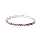 Bracciale elastico piccoli zirconi Venus - Viola - Sodini Bijoux
