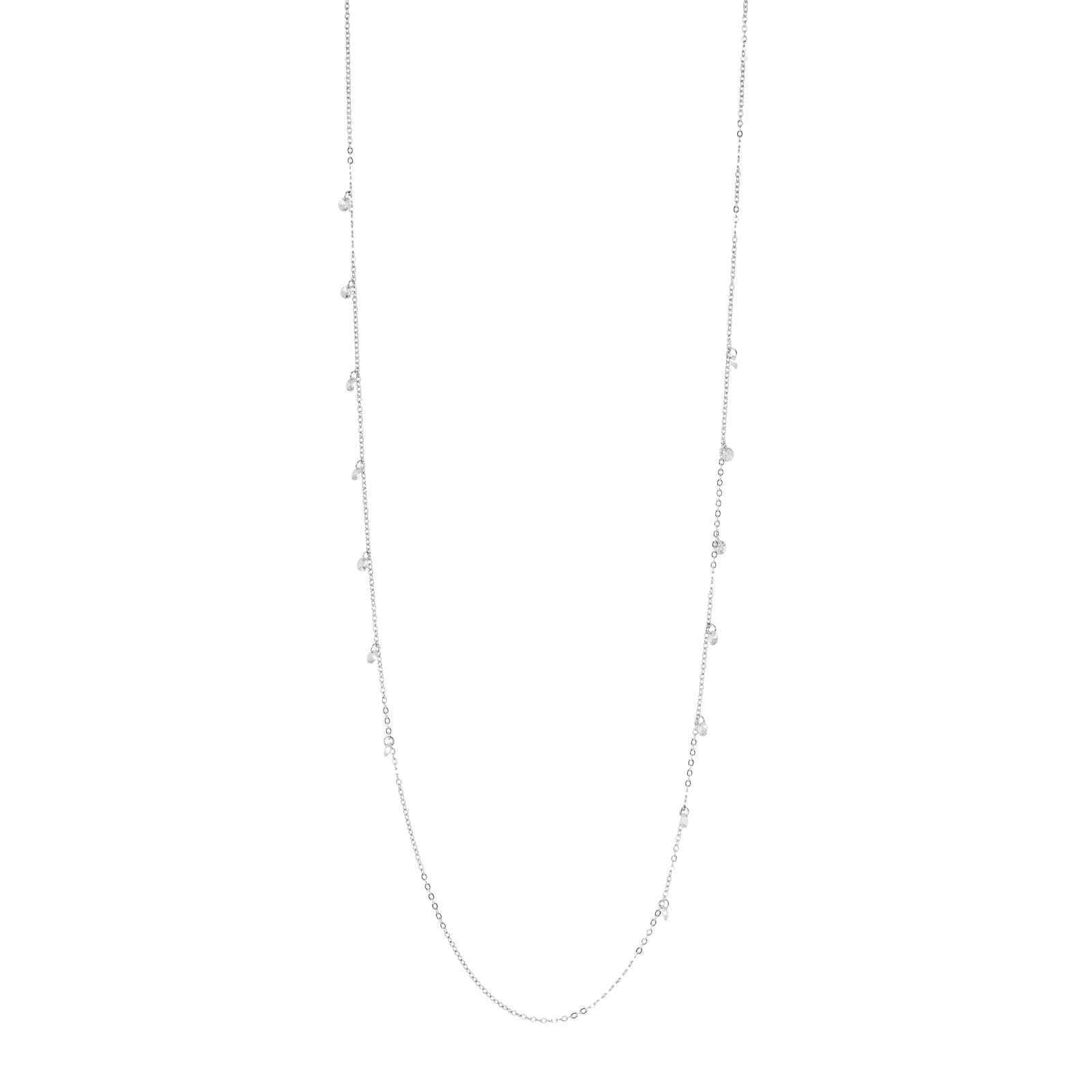 Collana lunga e piccoli cristalli Lucciolina - Bianco - Sodini Bijoux