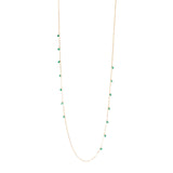 Collana lunga e piccoli cristalli Lucciolina - Verde - Sodini Bijoux