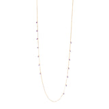 Collana lunga e piccoli cristalli Lucciolina - Viola - Sodini Bijoux