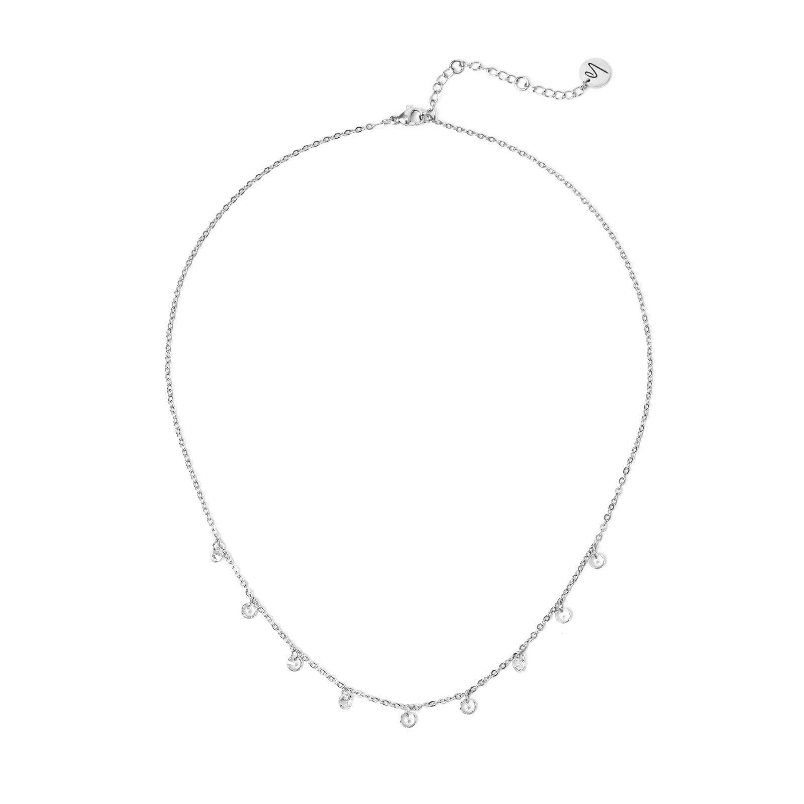 Collana corta e piccoli cristalli Lucciolina - Bianco - Sodini Bijoux