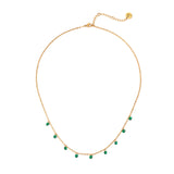 Collana corta e piccoli cristalli Lucciolina - Verde - Sodini Bijoux