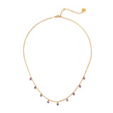 Collana corta e piccoli cristalli Lucciolina - Viola - Sodini Bijoux