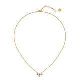 Collana corta e tre cristalli Lucciolina - Viola - Sodini Bijoux