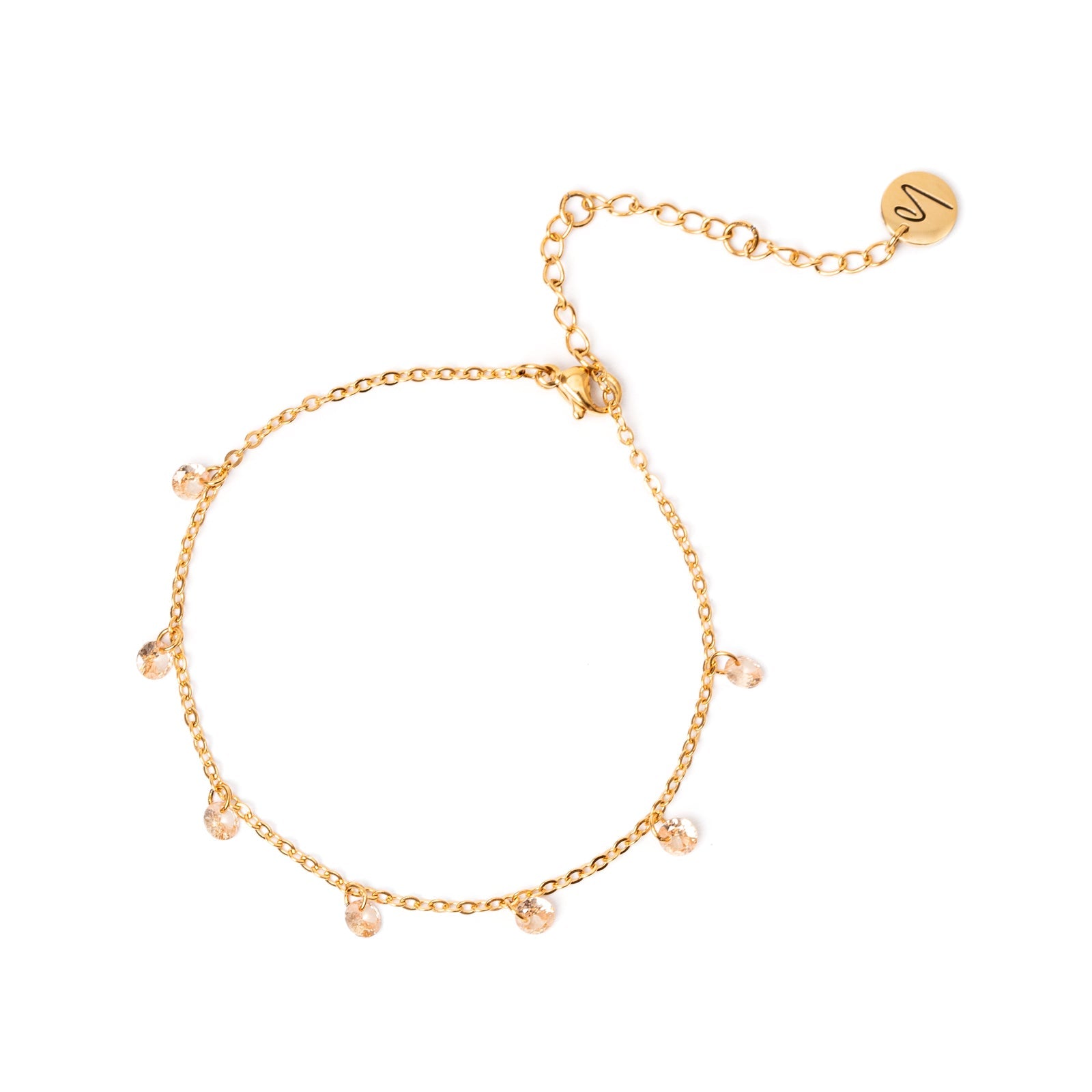 Bracciale con piccoli cristalli Lucciolina - Champagne - Sodini Bijoux
