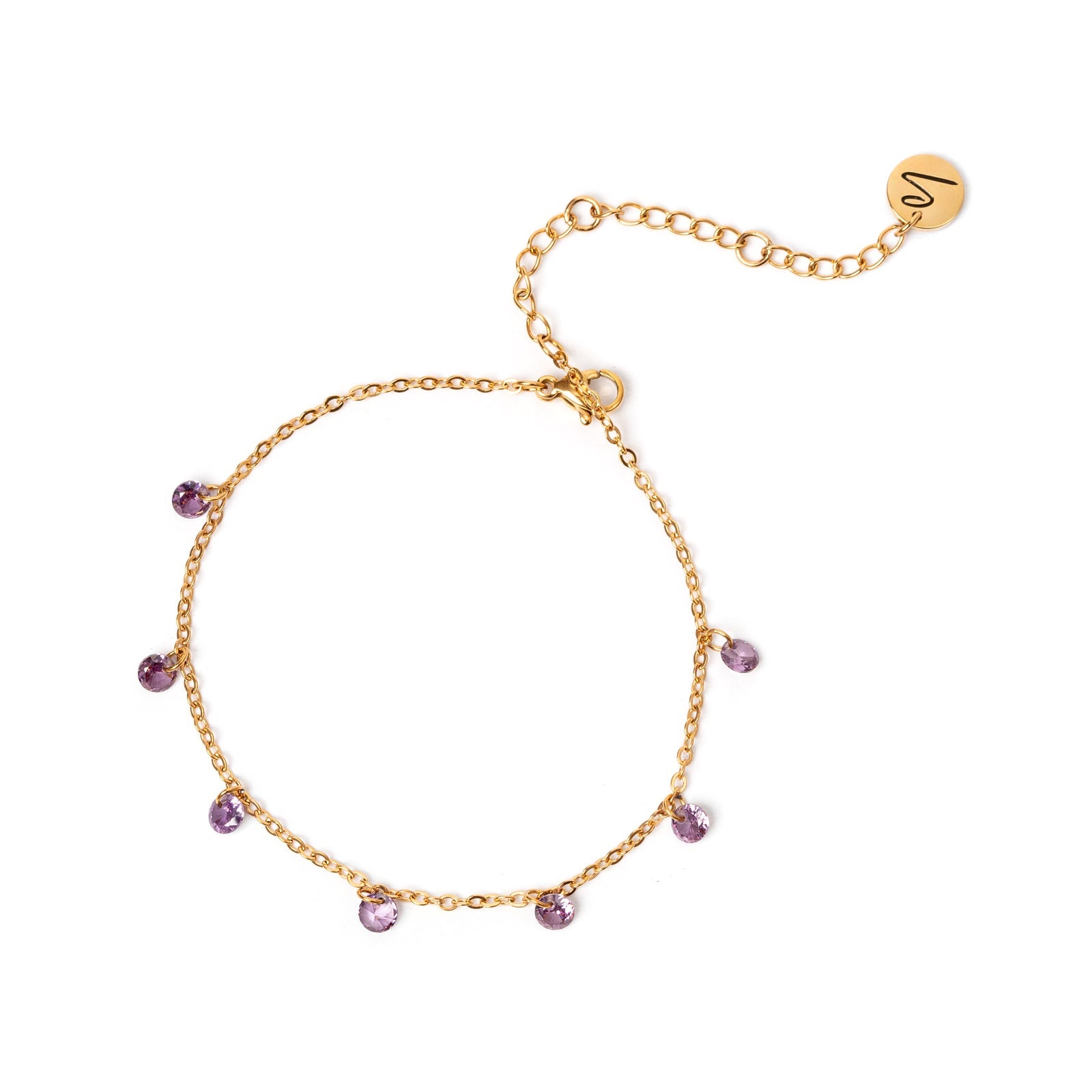 Bracciale con piccoli cristalli Lucciolina - Viola - Sodini Bijoux