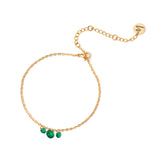 Bracciale con tre cristalli Lucciolina - Verde - Sodini Bijoux