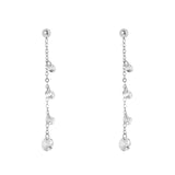 Orecchini catena e cristalli pendenti Lucciolina - Bianco - Sodini Bijoux