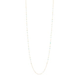 Collana lunga mini beads e sfere incatenate Izu - Verde - Sodini Bijoux