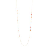 Collana lunga mini beads e sfere incatenate Izu - Rosso - Sodini Bijoux