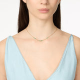 Girocollo sottile catena e perline Izu - Verde - Sodini Bijoux