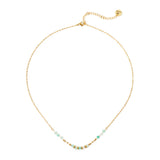Girocollo sottile catena e perline Izu - Verde - Sodini Bijoux
