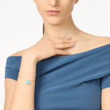 Bracciale doppio filo e goccia Izu - Turchese - Sodini Bijoux
