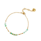 Bracciale sottile catena e perline Izu - Verde - Sodini Bijoux